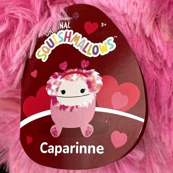 Squishmallows Bigfoot Valentine Caparinne Heart Love Pink Plush New Gift 12” - Picture 2 of 5